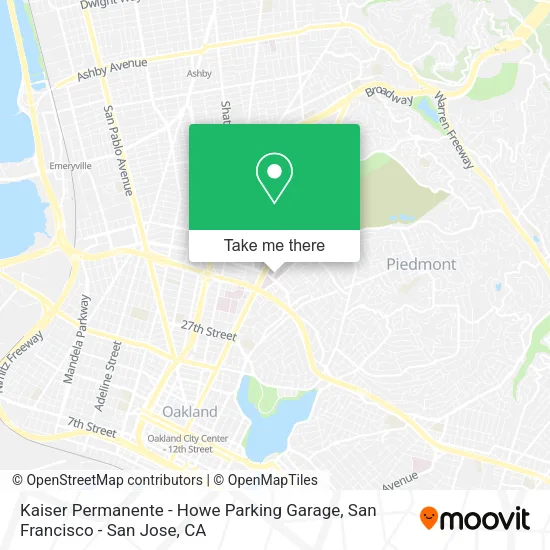 Mapa de Kaiser Permanente - Howe Parking Garage