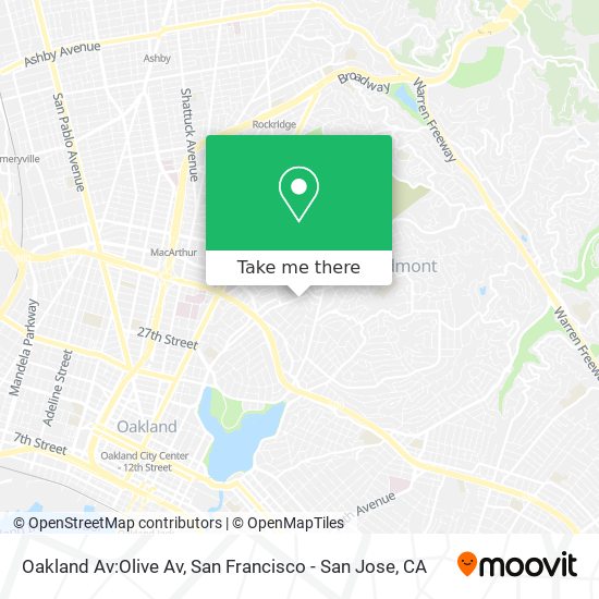 Oakland Av:Olive Av map