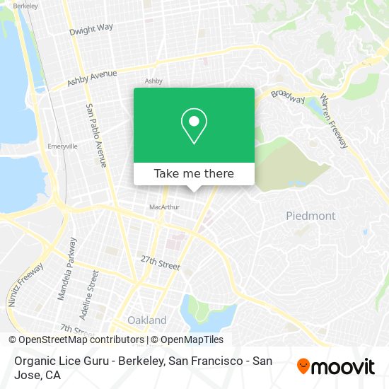 Organic Lice Guru - Berkeley map