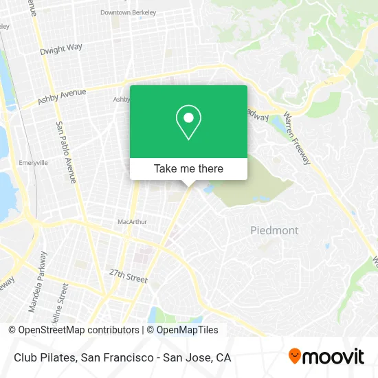 Club Pilates map