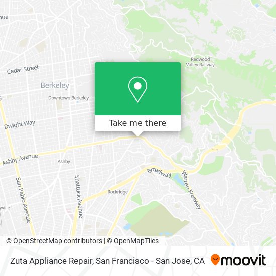 Zuta Appliance Repair map