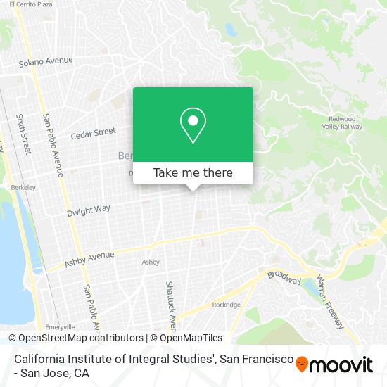 Mapa de California Institute of Integral Studies'