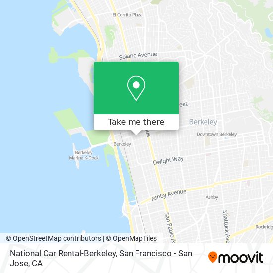Mapa de National Car Rental-Berkeley
