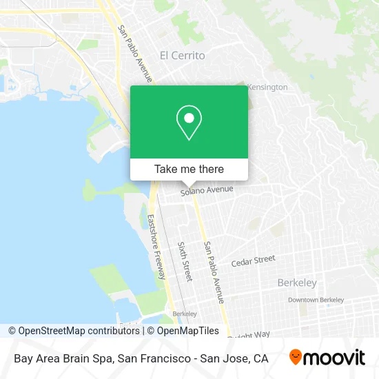Bay Area Brain Spa map