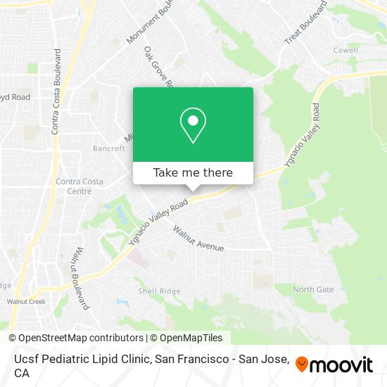 Mapa de Ucsf Pediatric Lipid Clinic