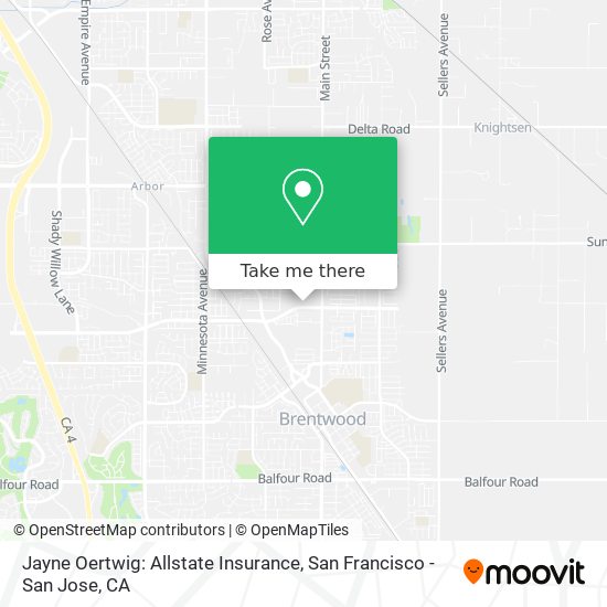 How to get to Jayne Oertwig: Allstate Insurance in Brentwood by Bus or BART?