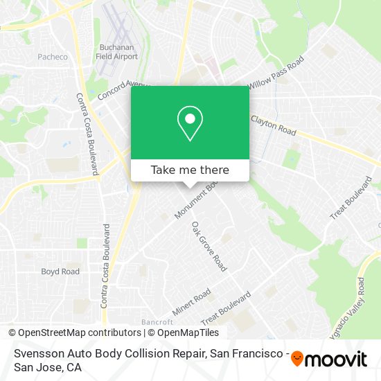 Mapa de Svensson Auto Body Collision Repair