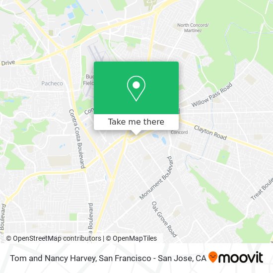 Tom and Nancy Harvey map