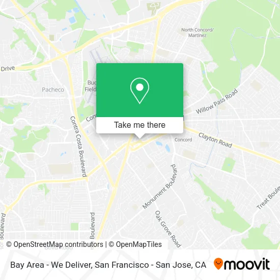 Mapa de Bay Area - We Deliver