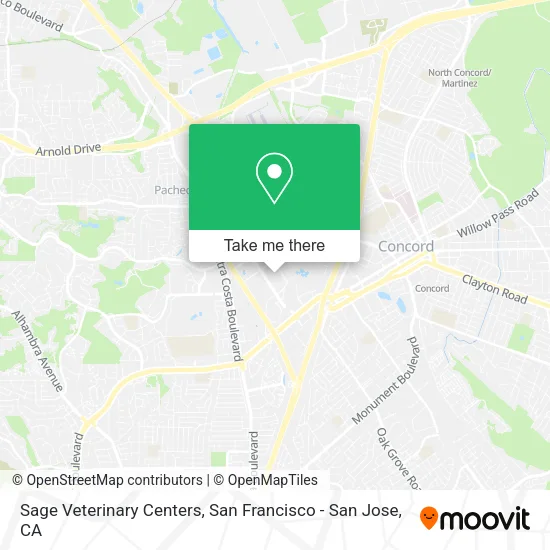 Mapa de Sage Veterinary Centers