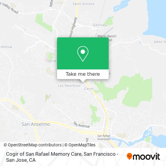 Cogir of San Rafael Memory Care map