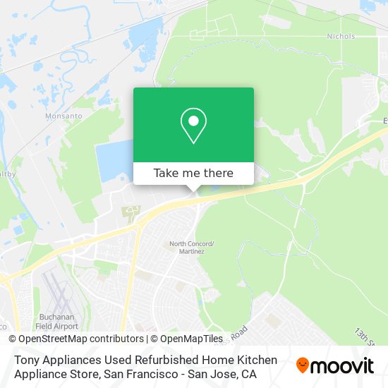 Tony Appliances Used Refurbished Home Kitchen Appliance Store map
