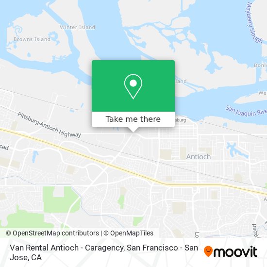 Mapa de Van Rental Antioch - Caragency