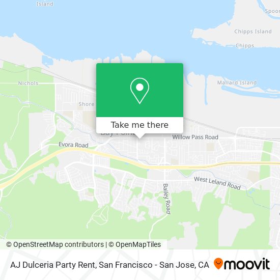 Mapa de AJ Dulceria Party Rent