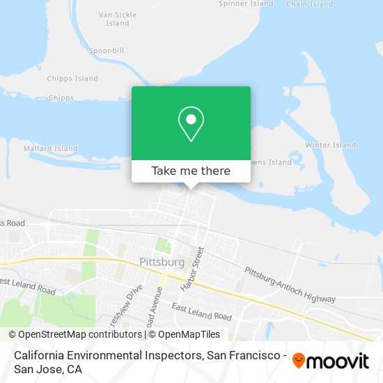 Mapa de California Environmental Inspectors