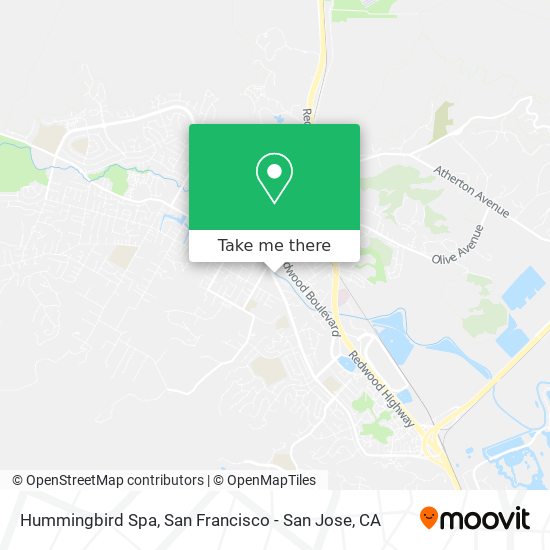 Hummingbird Spa map