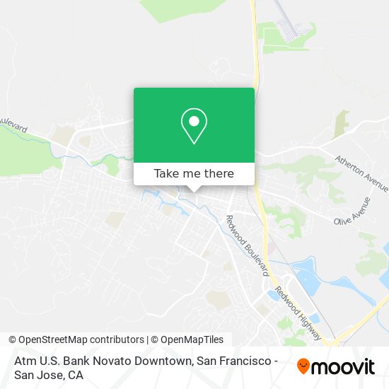 Atm U.S. Bank Novato Downtown map