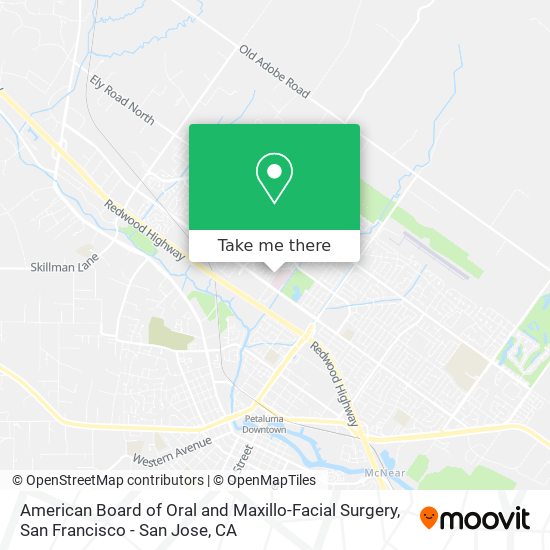 American Board of Oral and Maxillo-Facial Surgery map