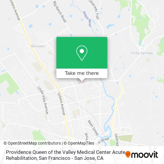 Mapa de Providence Queen of the Valley Medical Center Acute Rehabilitation