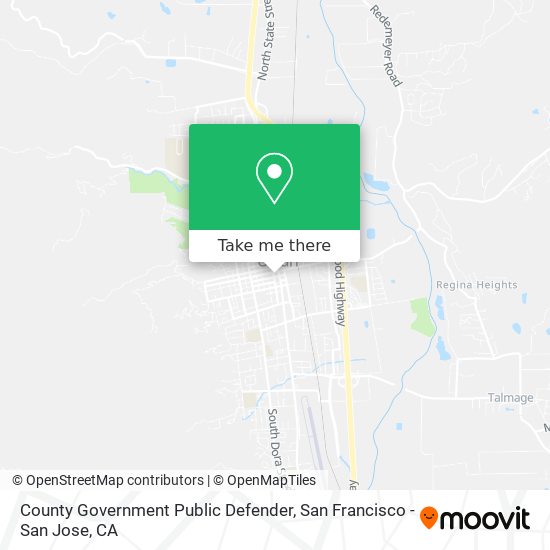 County Government Public Defender map