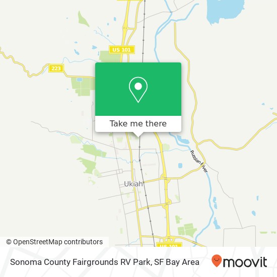 Sonoma County Fairgrounds RV Park map