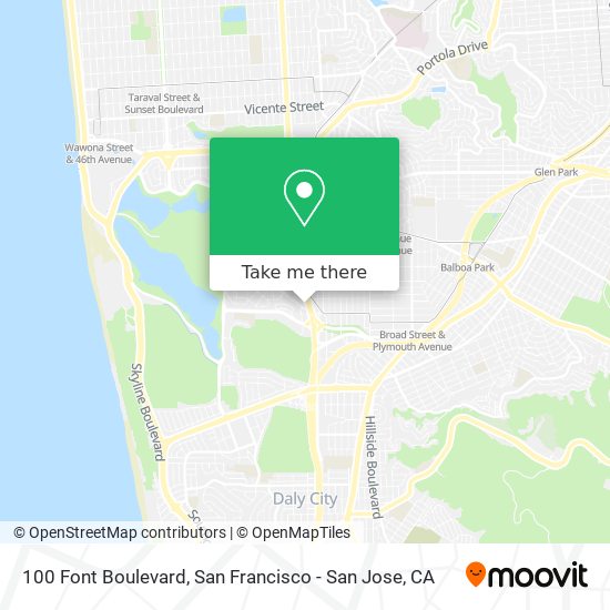 Mapa de 100 Font Boulevard