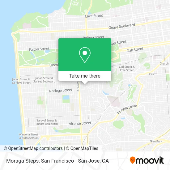 Moraga Steps map