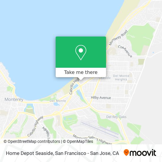 Home Depot Seaside map