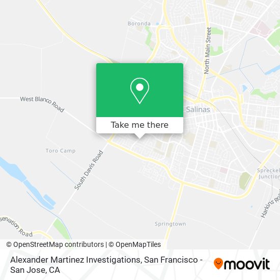Alexander Martinez Investigations map