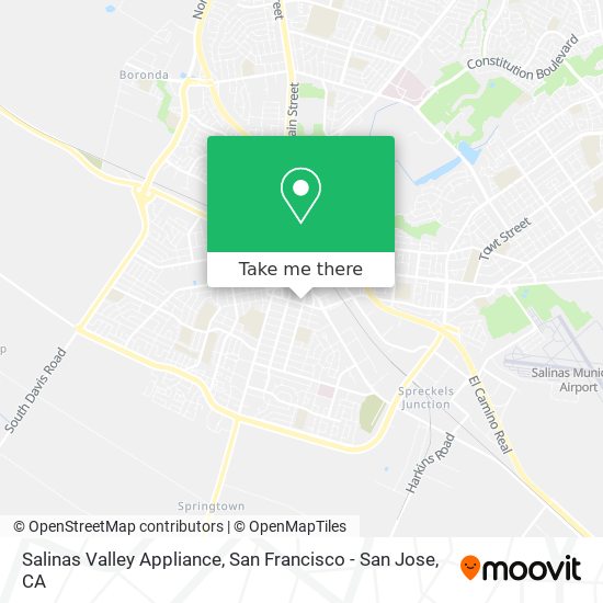 Salinas Valley Appliance map