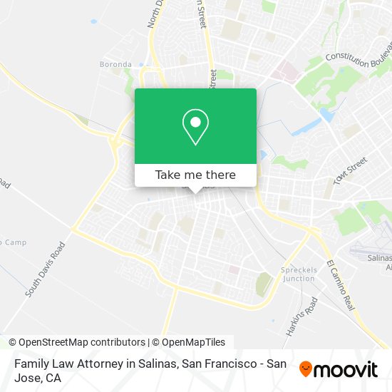 Family Law Attorney in Salinas map
