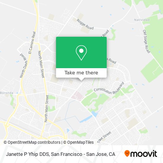 Janette P Yhip DDS map