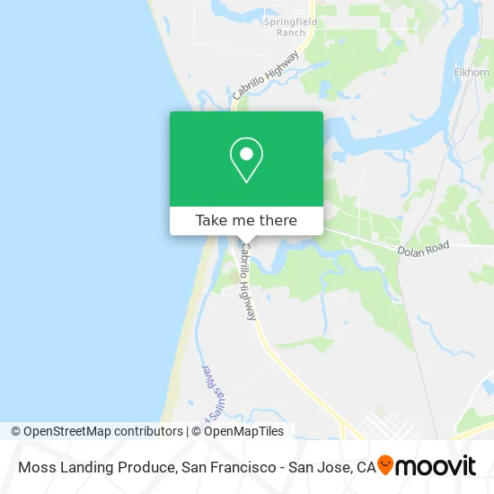 Moss Landing Produce map