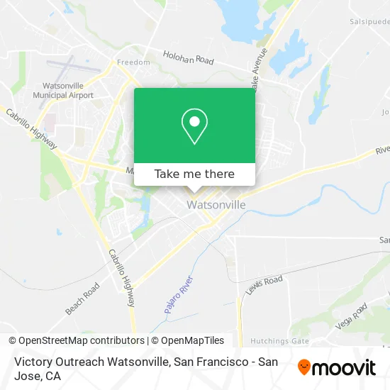 Victory Outreach Watsonville map