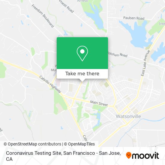 Mapa de Coronavirus Testing Site