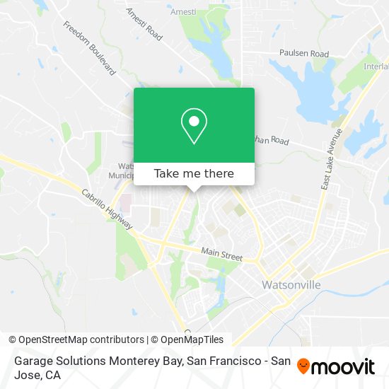Mapa de Garage Solutions Monterey Bay
