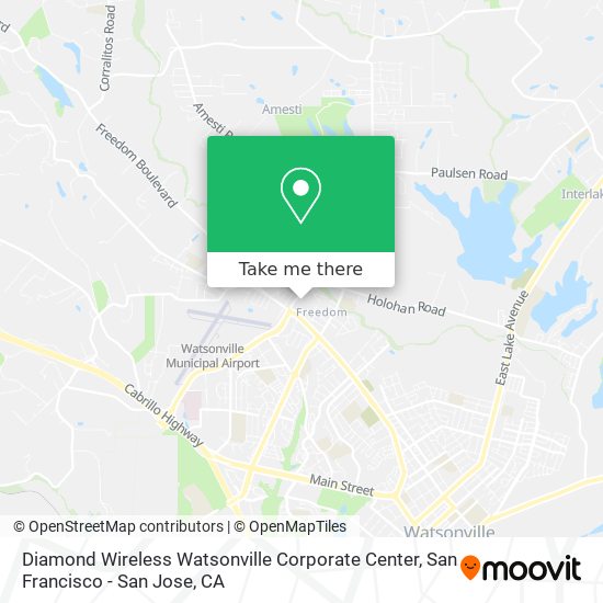 Diamond Wireless Watsonville Corporate Center map