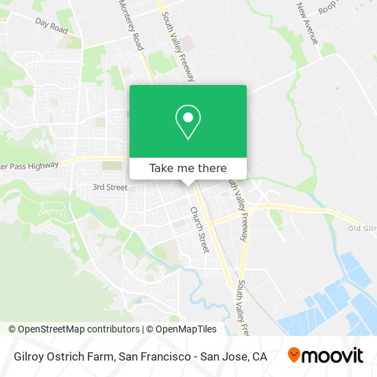 Gilroy Ostrich Farm map