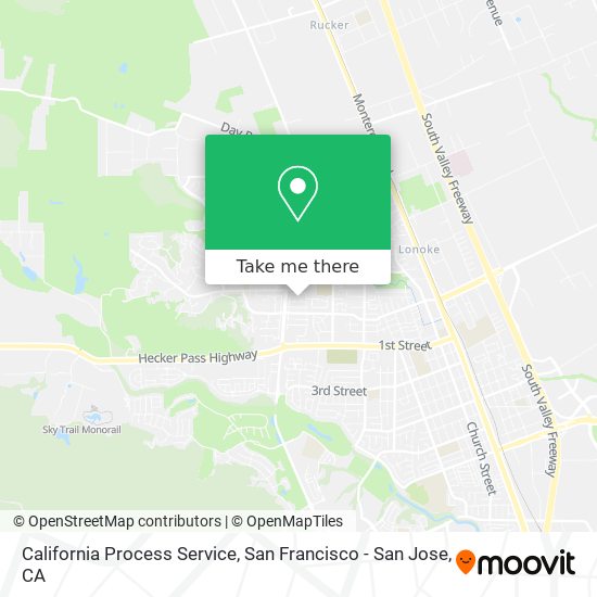 Mapa de California Process Service