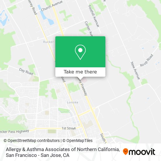 Mapa de Allergy & Asthma Associates of Northern California