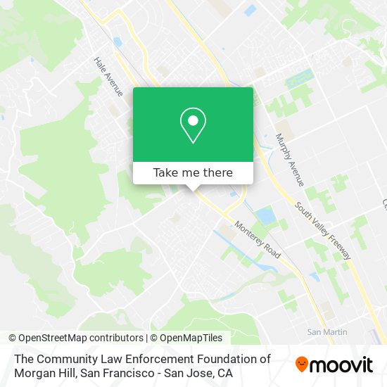 The Community Law Enforcement Foundation of Morgan Hill map