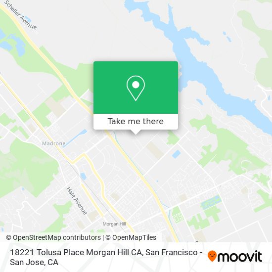 Mapa de 18221 Tolusa Place Morgan Hill CA