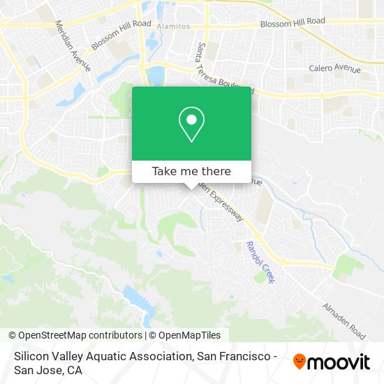 Silicon Valley Aquatic Association map