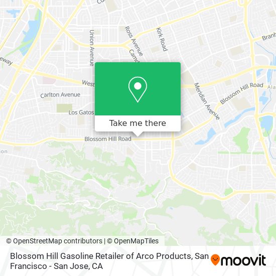 Mapa de Blossom Hill Gasoline Retailer of Arco Products