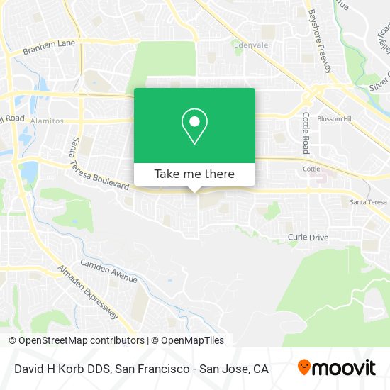 David H Korb DDS map