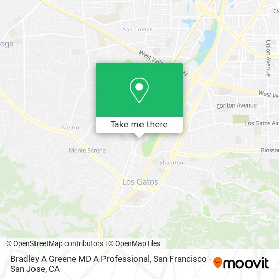 Bradley A Greene MD A Professional map