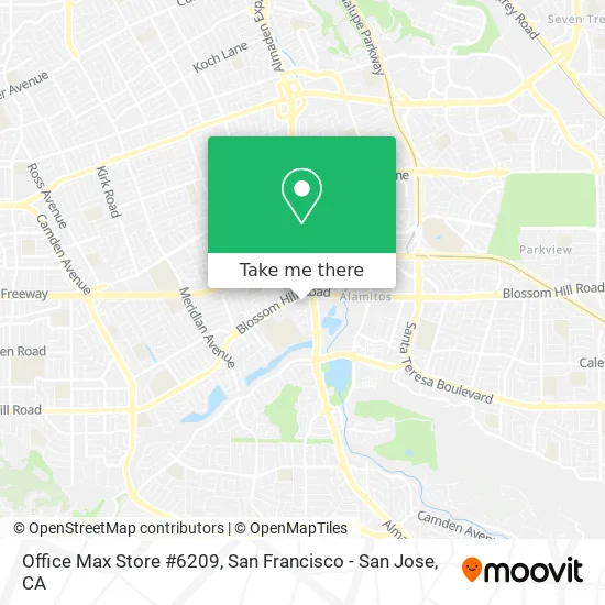 Mapa de Office Max Store #6209