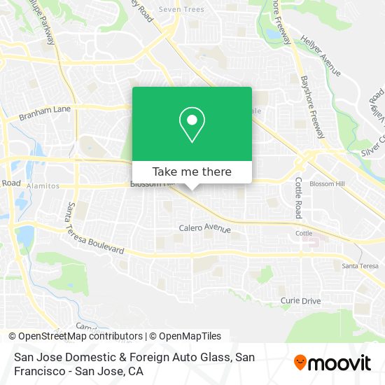 San Jose Domestic & Foreign Auto Glass map