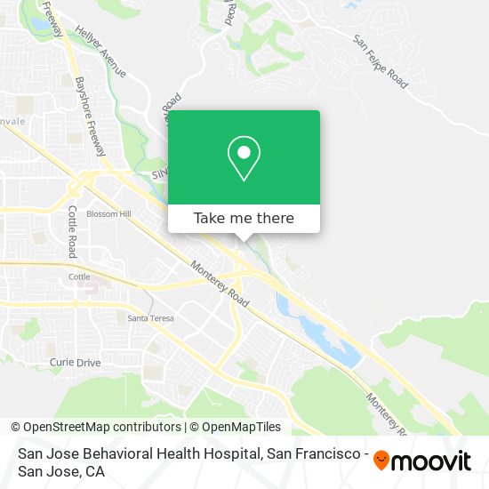 San Jose Behavioral Health Hospital map