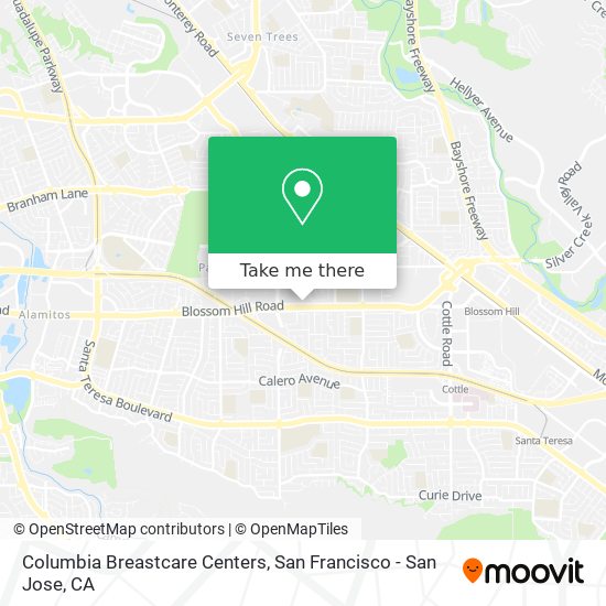 Mapa de Columbia Breastcare Centers